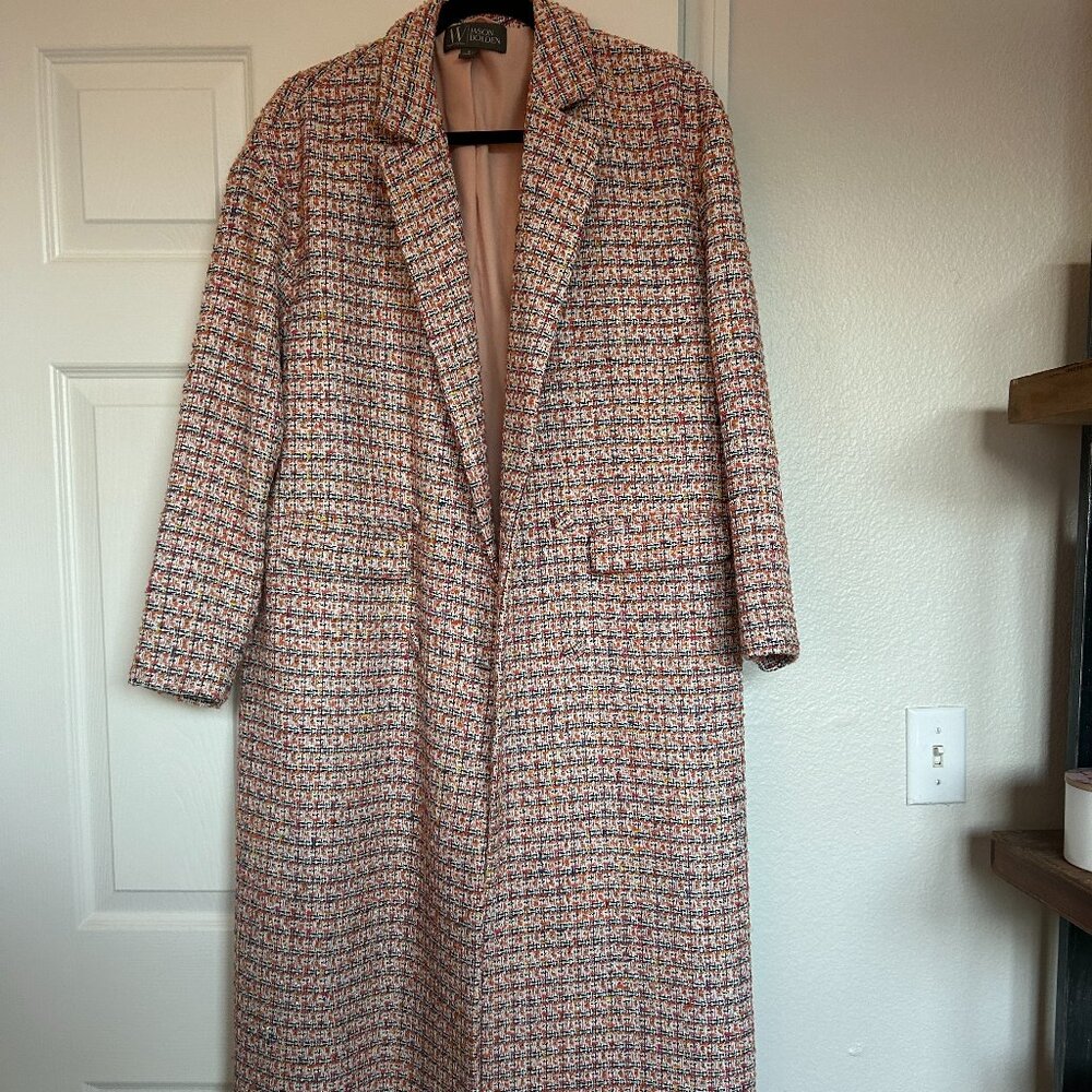Size S Women's multi color Worthington Jason Bolden Tweed Overcoat